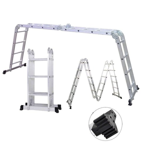 سلم المنيوم قابل للطي 24درجة 6.70متر