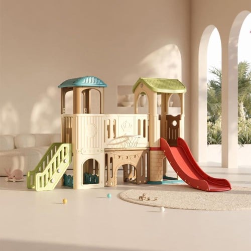 بيت ألعاب مع زحليقة وممر