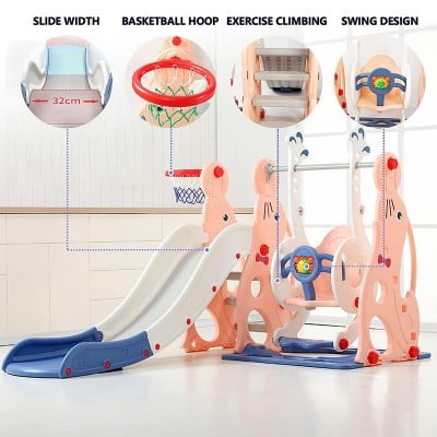 زحليقة مع مرجيحة و كرة سلة