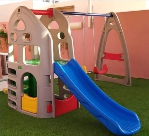 ألعاب أطفال مرجيحة مع زحليقة قوية