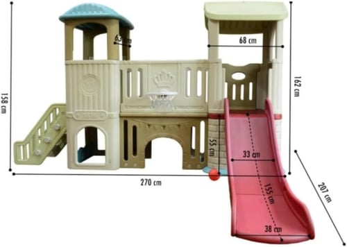 بيت ألعاب مع زحليقة وممر