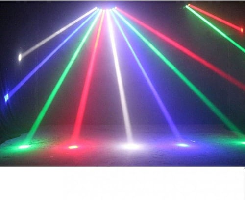 اضائة حفلات 8 عدسات منحني 7 الوان