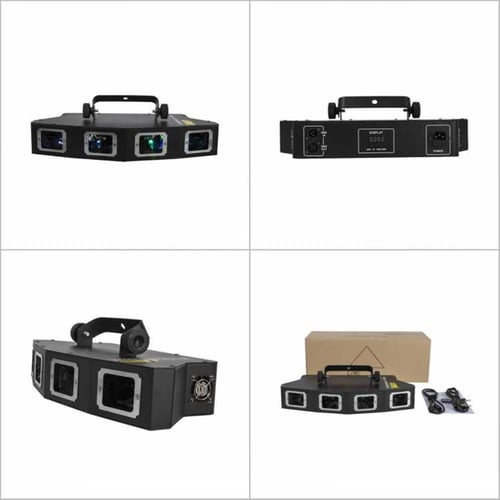 اضائة ليزر حفلات 4 عدسات منحني 7 الوان