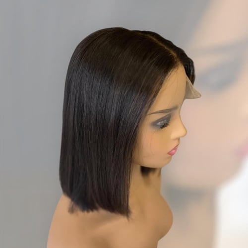 باروكة شعر اسود طبيعي كثافة 200% دبل براون