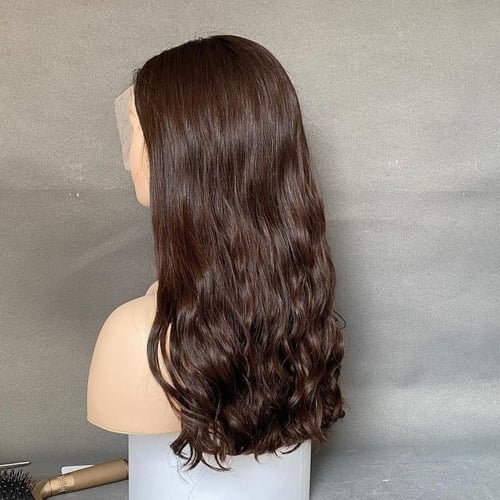 باروكة شعر طبيعي نسائي دانتيل نص أمامي كثافة 200%