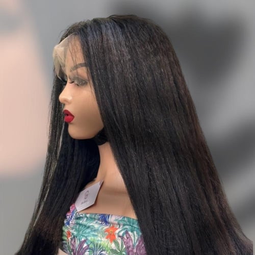 باروكة شعر افريقي اسود طبيعي دانتيل كامل