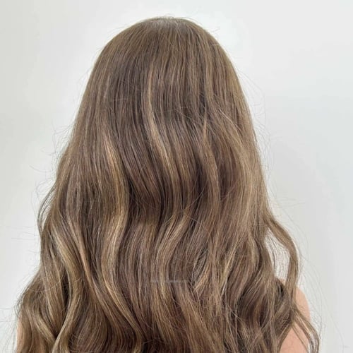 باروكة جذور امامية HD بني مخصل كثافة 200% بطول 16...