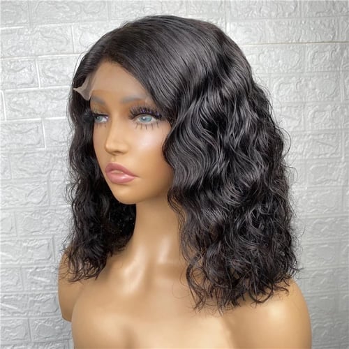 باروكة شعر اسود طبيعي 100٪‏ بكثافة 180٪