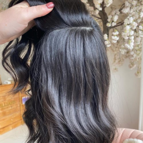 باروكه شعر جذور نص امامية طول 12 انش اسود (شذى)