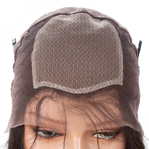 باروكة شعر طبيعي برازيلي 100% لون اسود (غدير)