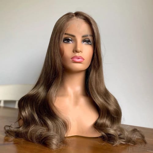 باروكة جذور امامية شعر طبيعي برازيلي بطول 22 انش (...