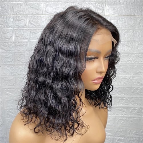 باروكة شعر اسود طبيعي 100٪‏ بكثافة 180٪