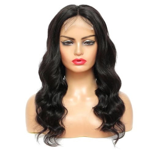 باروكة شعر طبيعي جذور امامية اسود طبيعي مموج (نانس...