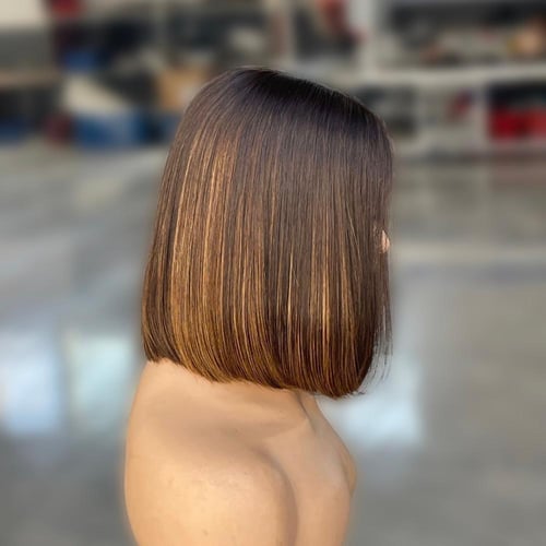 باروكة شعر طبيعي 100% بوب طول 12 انش (مروة)