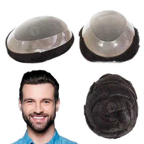 باروكة رجالي شعر طبيعي 100%