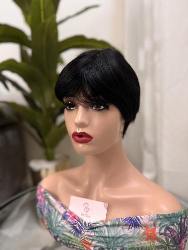 باروكة شعر طبيعي 100٪ بوي كاب قماش كامل