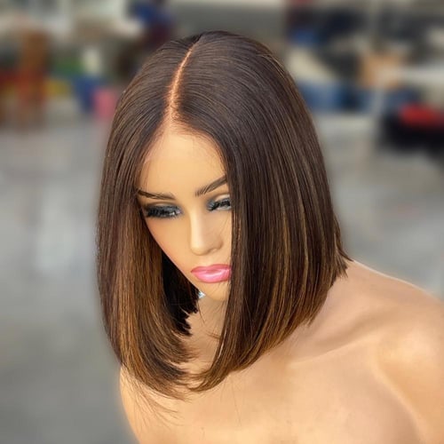 باروكة شعر طبيعي 100% بوب طول 12 انش (مروة)