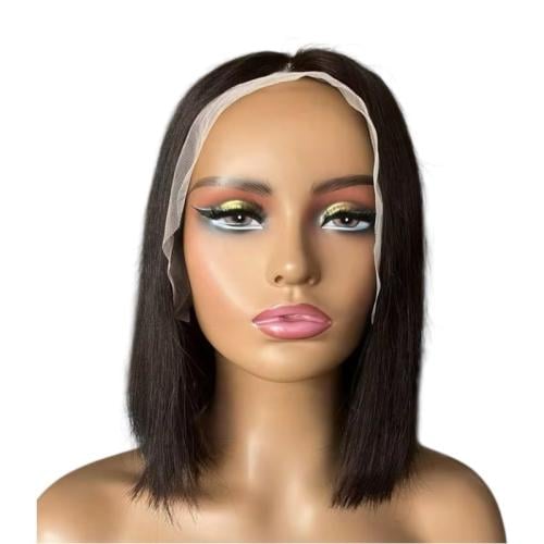 باروكة شعر طبيعي100٪ اسود طبيعي دانتيل امامي