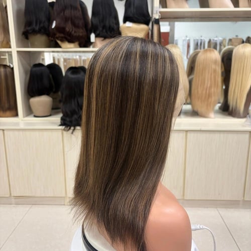 باروكة شعر روسي طبيعي 14 إنش – دانتيل أمامي HD كثا...