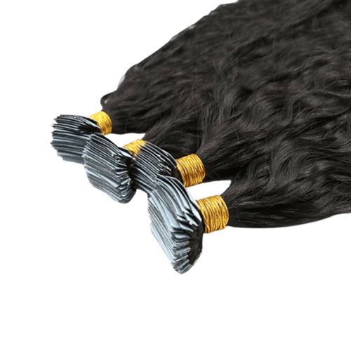 وصلات الشعر الطبيعي 100% التيب العادي باللون اسود