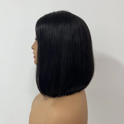 باروكة شعر طبيعي 100% فرقه ثابته اسود