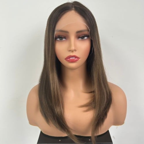 باروكة شعر طبيعي نسائي اوروبي بطول 16 انش