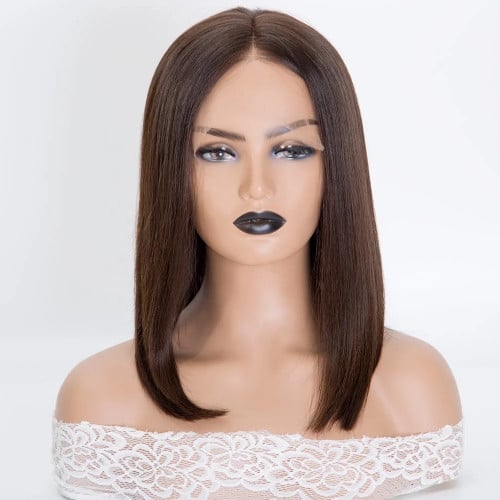 باروكة شعر طبيعي 100% كثافه عالية بني فاتح (ميان)