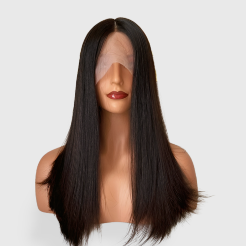 باروكة شعر طبيعي دبل براون كثافة عاليه اسود