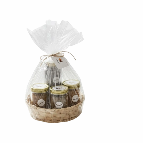 سلة بهارات ٧ اصناف مقاس وسط من الموضحه في الصوره