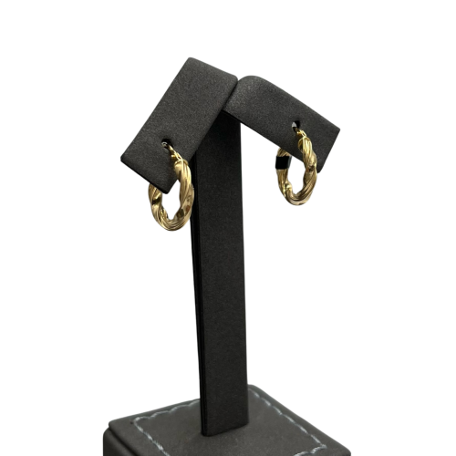Gold earrings, 18 karat, weight 1.28