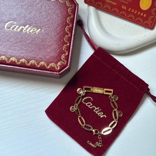 سوار كارتير ذهبي ناعم جنزير لوحة شعار