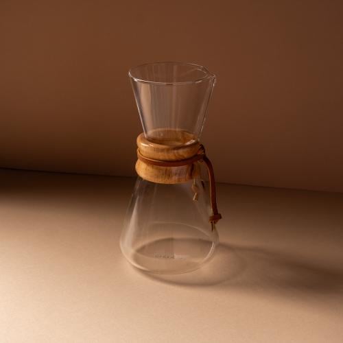 اداة كيمكس للترشيح بمقبض خشبي - 3 أكواب