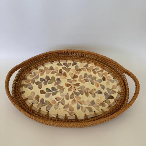 صينيه صدف بيضاوي