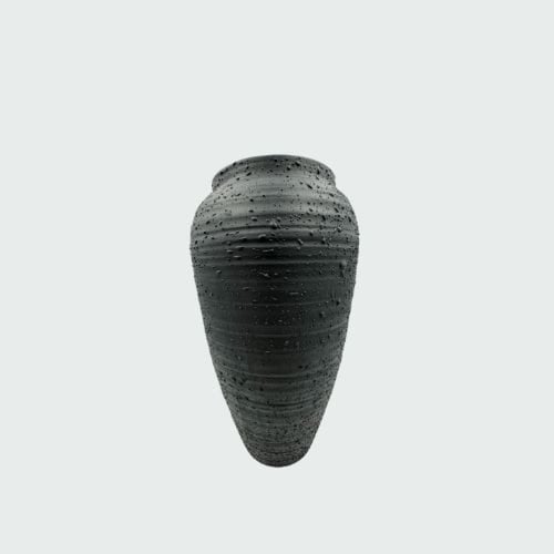 فازه فخار - ابيض/بيج/اسود