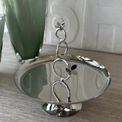 استاند تقديم فضي بقاعده