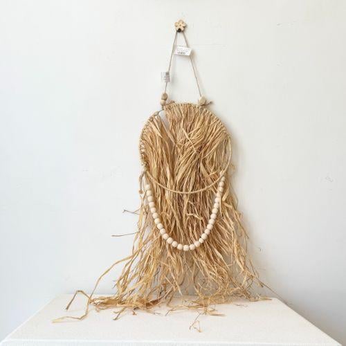 تعليقة جدارية اثريه من القش قطر 25 سم