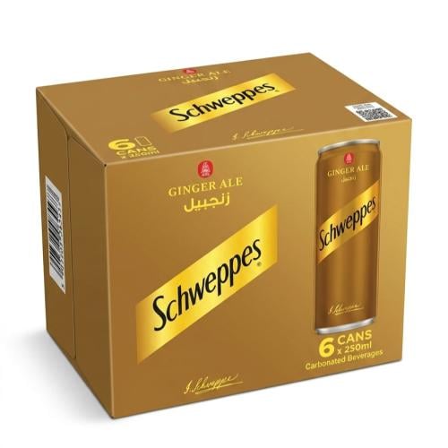 Shweeps ginger carbonated drink 250ml *6 cans