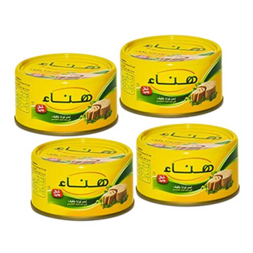 هناء تونة بزيت دوار الشمس 90 جرام* ٤ حبات