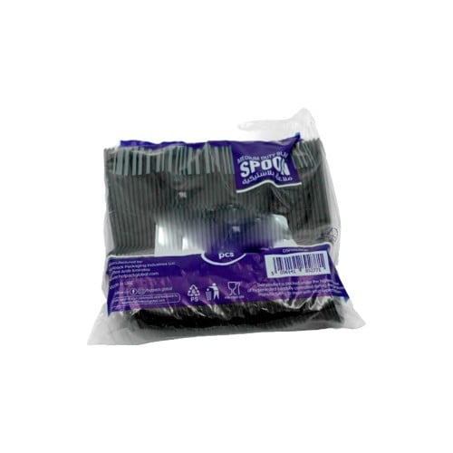 الجوهرة ملاعق بلاستيك اسود 100 حبه