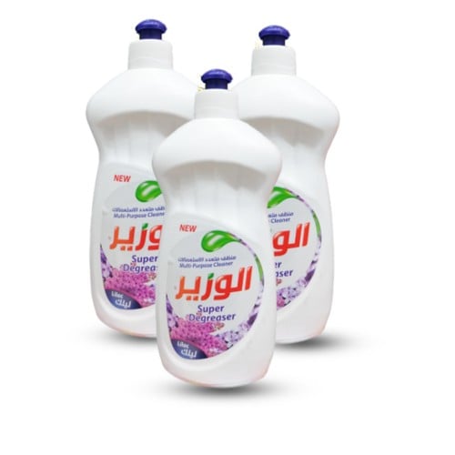 منظف صحون الوزير 450 مل ليلك 3 حبات