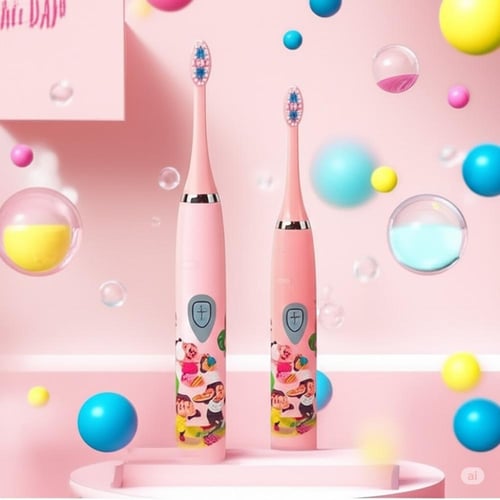 فرشاة أسنان كهربائية بالموجات فوق الصوتية للأطفال...