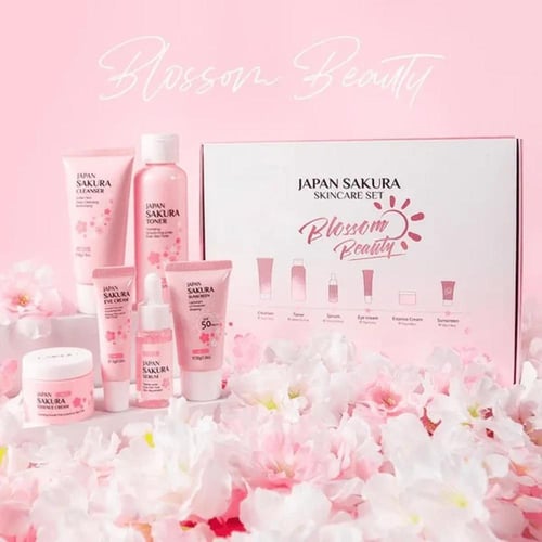 مجموعة العناية بالبشرة ساكورا من لايكو اليابانية