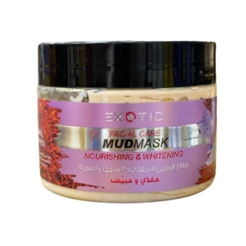 قناع الطين المفتح والمبيض للوجه بالزعفران 400مل