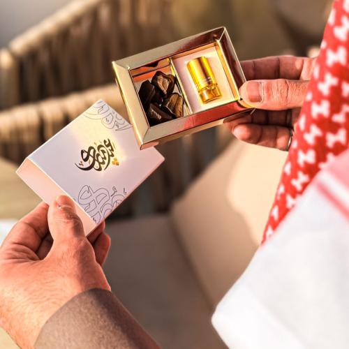 علبة عيد مبارك – عود ومسك فاخر