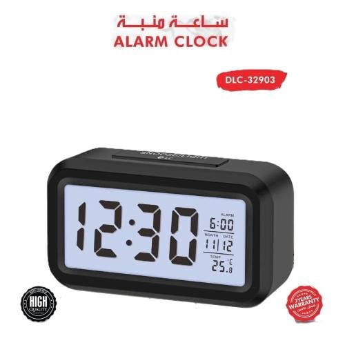 ساعة منبه رقمية DLC بشاشة كبيرة (وقت، تاريخ، حرارة...