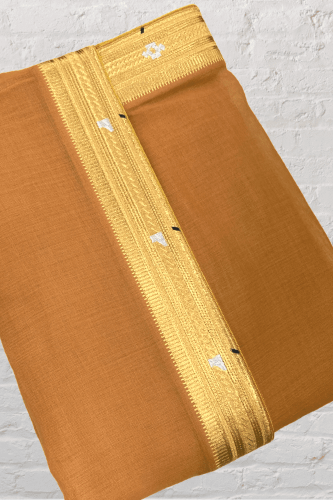 مشلح جنتل ملكي زري صيفي زعفراني خط أصفر