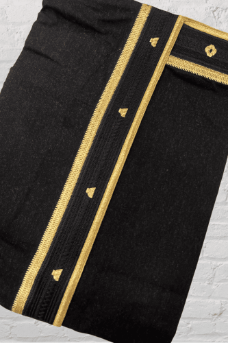 بشت وبر المعري ملكي مكسر بروج زري أسود