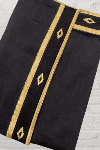 بشت وبر المعري طابوق مكسر بروج زري أسود