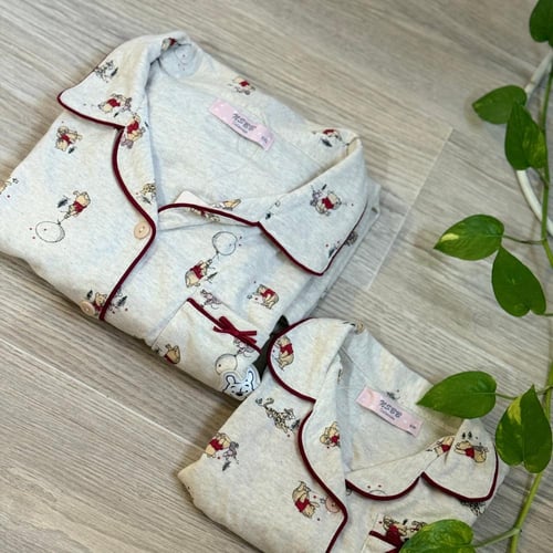 بجامه الماما والبيبي -بيج