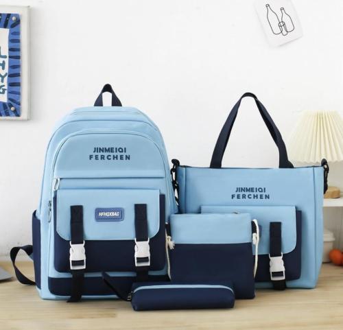 مجموعة شنط ظهر مدرسية من 4 قطع